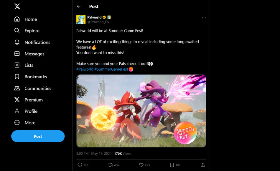 Pocketpair de Palworld annonce les nouvelles fonctionnalités à venir au Summer Game Fest