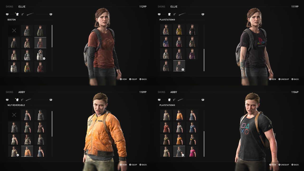 Nouveaux costumes de The Last of Us Part II Remastered pour Ellie et Abby
