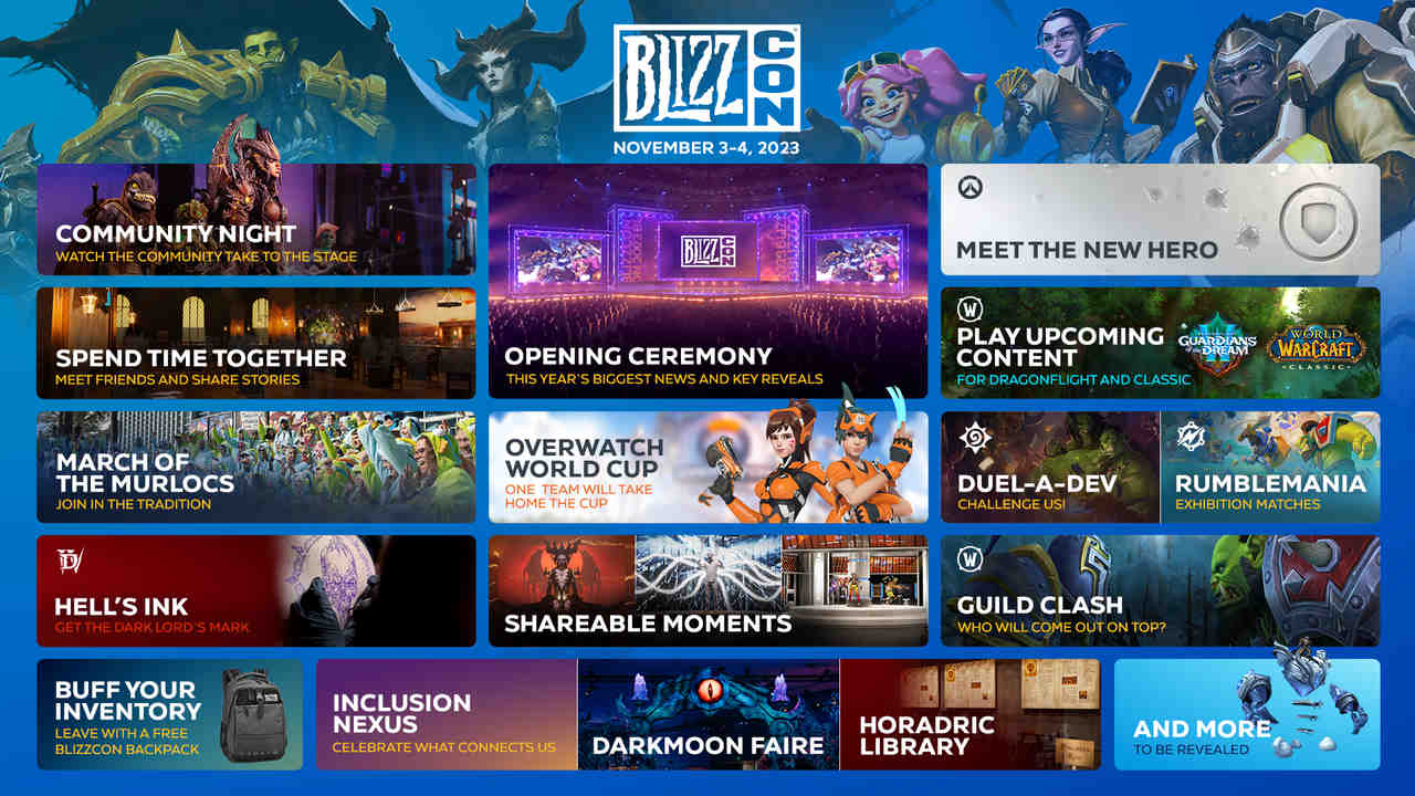 Événements et programme prévus de la BlizzCon en direct et en streaming