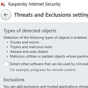 Kaspersky Anti Virus 2019 détection