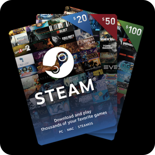 E-cartes cadeau Steam, € 5 - 100 €