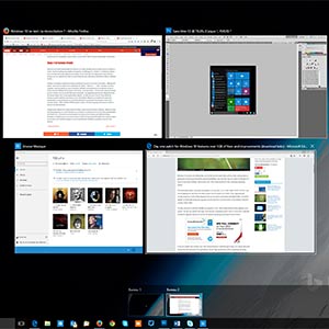 Bureaux virtuels multiples dans Windows 10 Pro